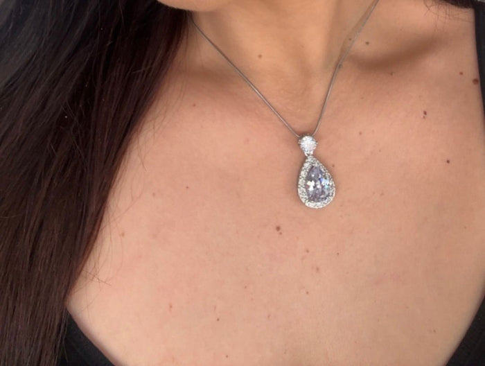 Colier din inox cu piatra zirconia, Crystal